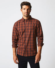 Men Shadow Plaid Tuscumbia Shirt Black/rust | Billy Reid Shirting