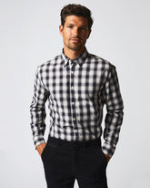 Men Shadow Plaid Tuscumbia Shirt Hidden Bd Black/natural | Billy Reid Shirting