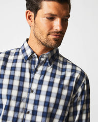 Men Shadow Plaid Tuscumbia Shirt Hidden Bd Blue/natural | Billy Reid Shirting