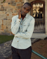Men Shoals Denim Shirt Denim Wash | Billy Reid Shirting