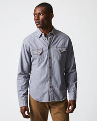 Men Shoals Denim Shirt Grey Wash | Billy Reid Shirting