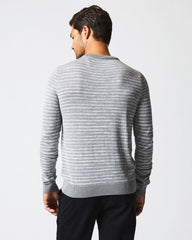 Men Space Dye Stripe Crew Grey | Billy Reid Sweaters & Sweatshirts