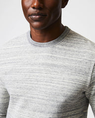 Men Terry Knit Crew Light Grey | Billy Reid Sweaters & Sweatshirts