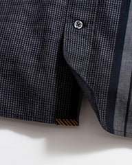 Men Textured Plaid Msl 1-Pocket Shirt Black/dark Brown | Billy Reid Shirting