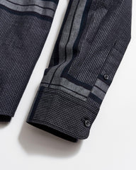 Men Textured Plaid Msl 1-Pocket Shirt Black/dark Brown | Billy Reid Shirting