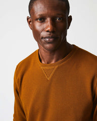 Men Thermal L/S Crew Billy's Brown | Billy Reid Sweaters & Sweatshirts