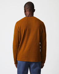 Men Thermal L/S Crew Billy's Brown | Billy Reid Sweaters & Sweatshirts