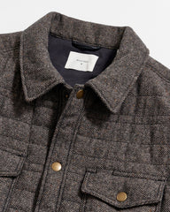 Men Tweed Theo Shirt Jacket Chocolate Tweed | Billy Reid Jackets & Outerwear