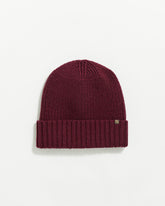 Men Wool Ribbon Beanie Maroon | Billy Reid Accessories