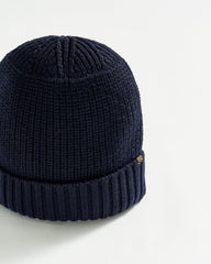 Men Wool Ribbon Beanie Navy | Billy Reid Accessories