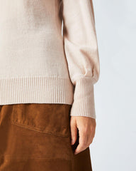 Women Balloon Sleeve Crew Sweater Light Pink | Billy Reid Sweaters & Knits