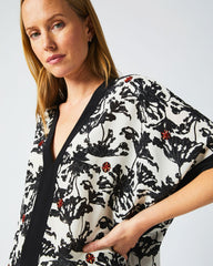Women Banded Kaftan Blouse Black/white | Billy Reid Tops