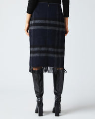 Women Blanket Wrap Skirt Black/grey | Billy Reid Bottoms