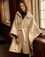 Women Cape Coat Ecru | Billy Reid Jackets & Outerwear