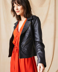 Women Classic Moto Black | Billy Reid Jackets & Outerwear