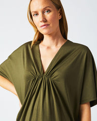 Women Cocoon Knit Dress Dark Green | Billy Reid Dresses