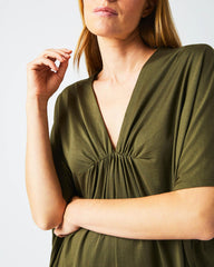 Women Cocoon Knit Dress Dark Green | Billy Reid Dresses