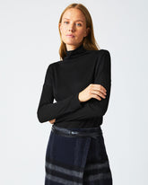 Women Funnel Neck Knit Black | Billy Reid Sweaters & Knits