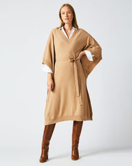 Women Poncho Sweater Dress Camel | Billy Reid Dresses
