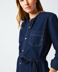 Women Shoals Denim Shirttail Dress Double Dye | Billy Reid Dresses