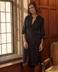 Women Suede Shirttail Dress Coffee Bean | Billy Reid Dresses