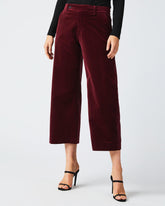 Women Tab Cropped Trouser Maroon | Billy Reid Bottoms