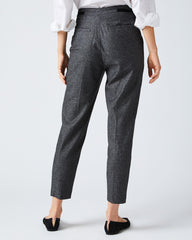 Women Tapered Pleat Pant Charcoal | Billy Reid Bottoms