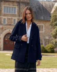 Women Women's Bond Peacoat Navy/topaz | Billy Reid Jackets & Outerwear