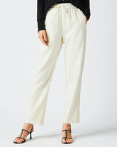 Women Wool Track Pant Cream | Billy Reid Bottoms