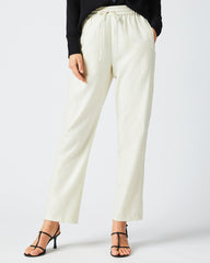 Women Wool Track Pant Cream | Billy Reid Bottoms