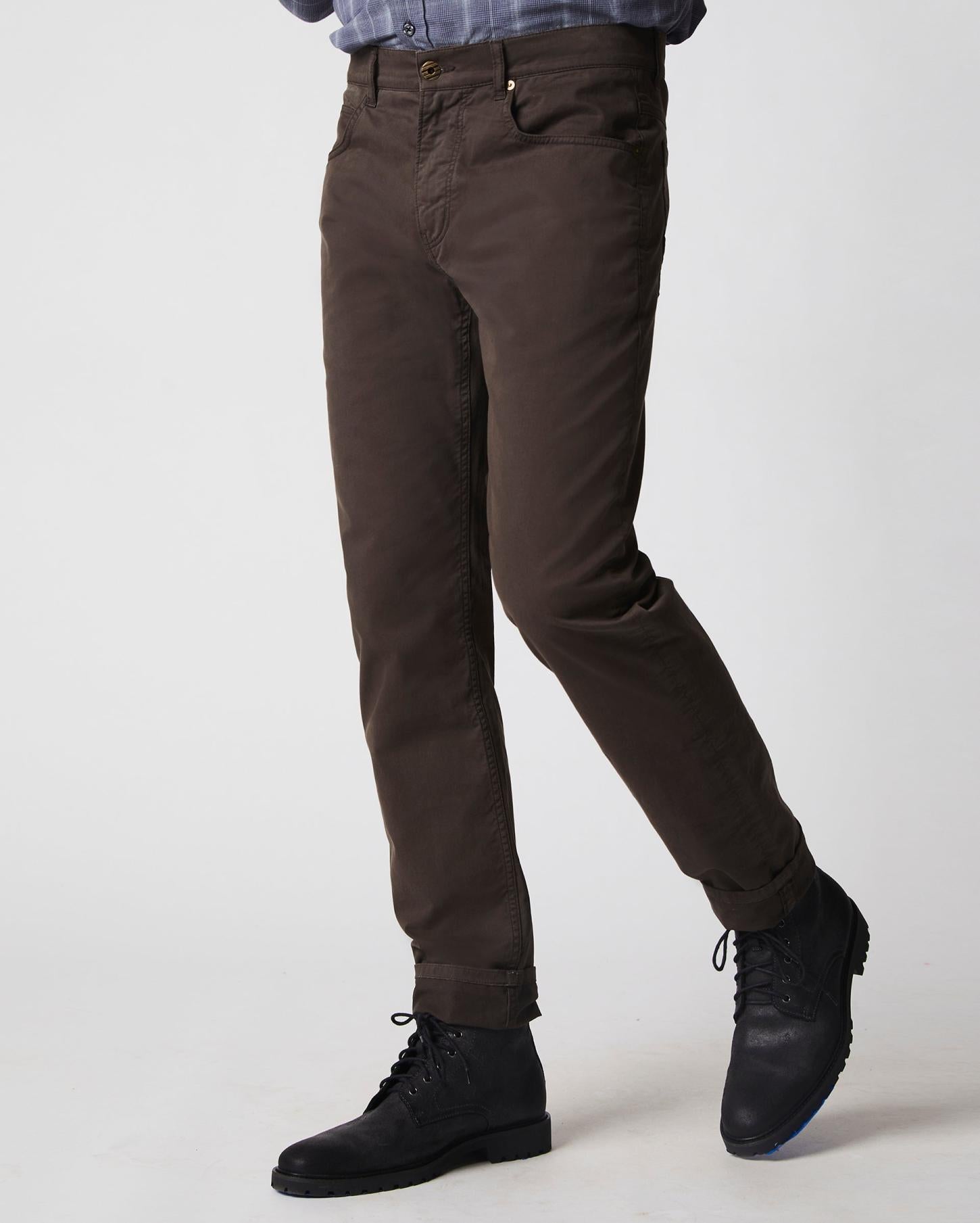 Men 5 Pocket Pant Charcoal | Billy Reid Bottoms