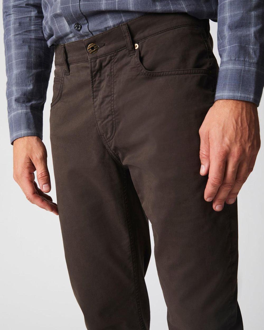 Men 5 Pocket Pant Charcoal | Billy Reid Bottoms