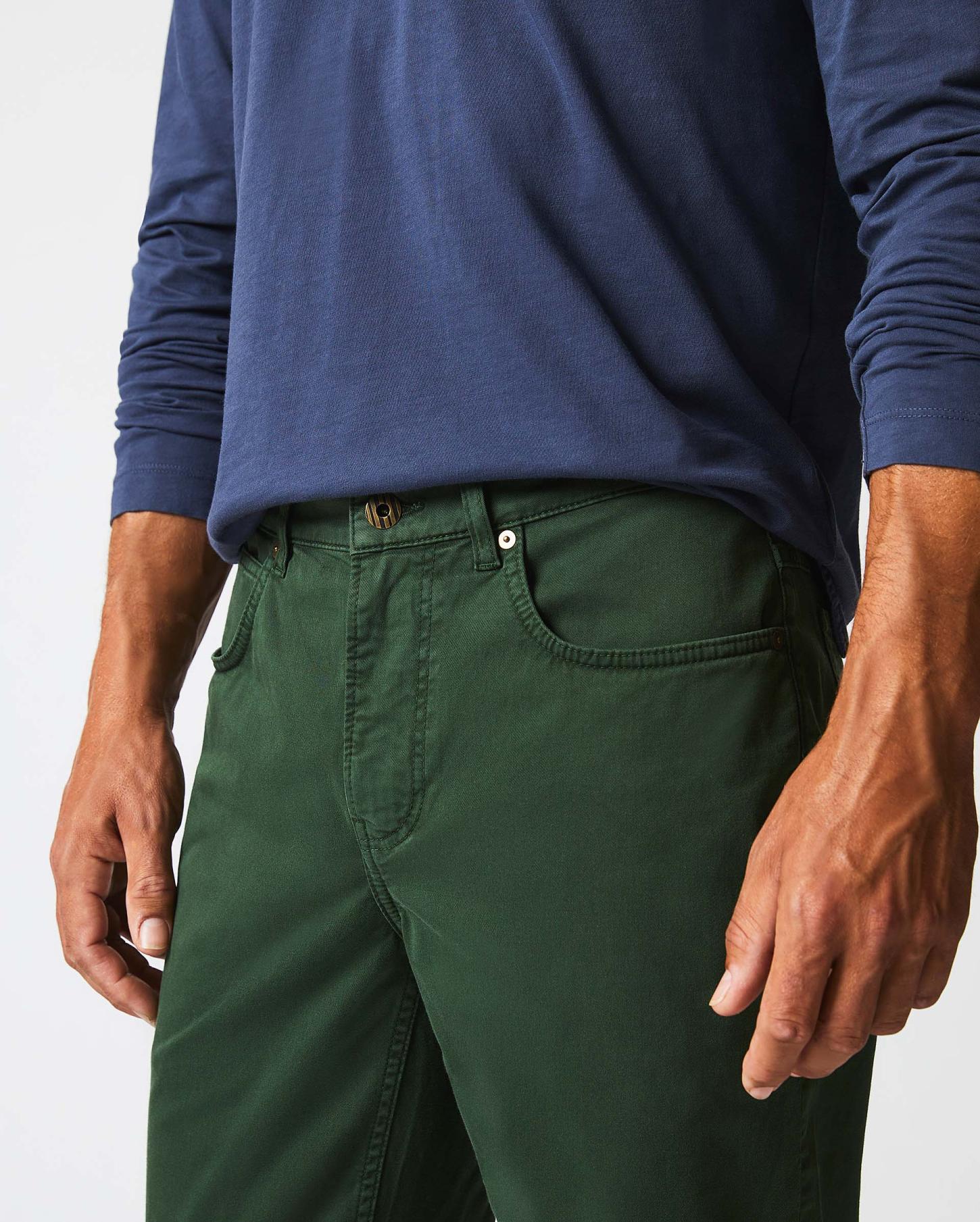 Men 5 Pocket Pant Pine Green | Billy Reid Bottoms