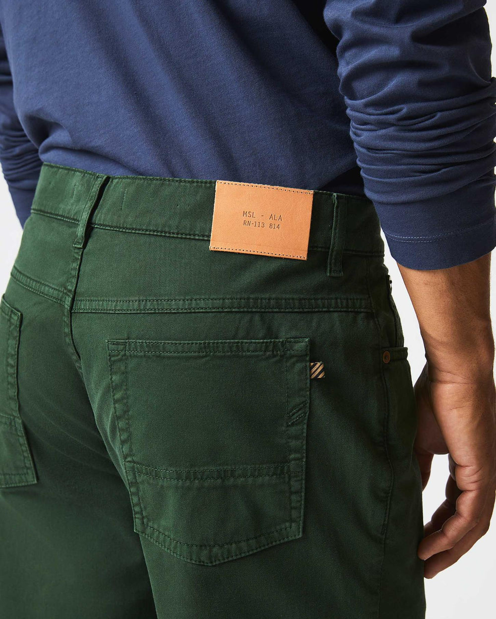 Men 5 Pocket Pant Pine Green | Billy Reid Bottoms