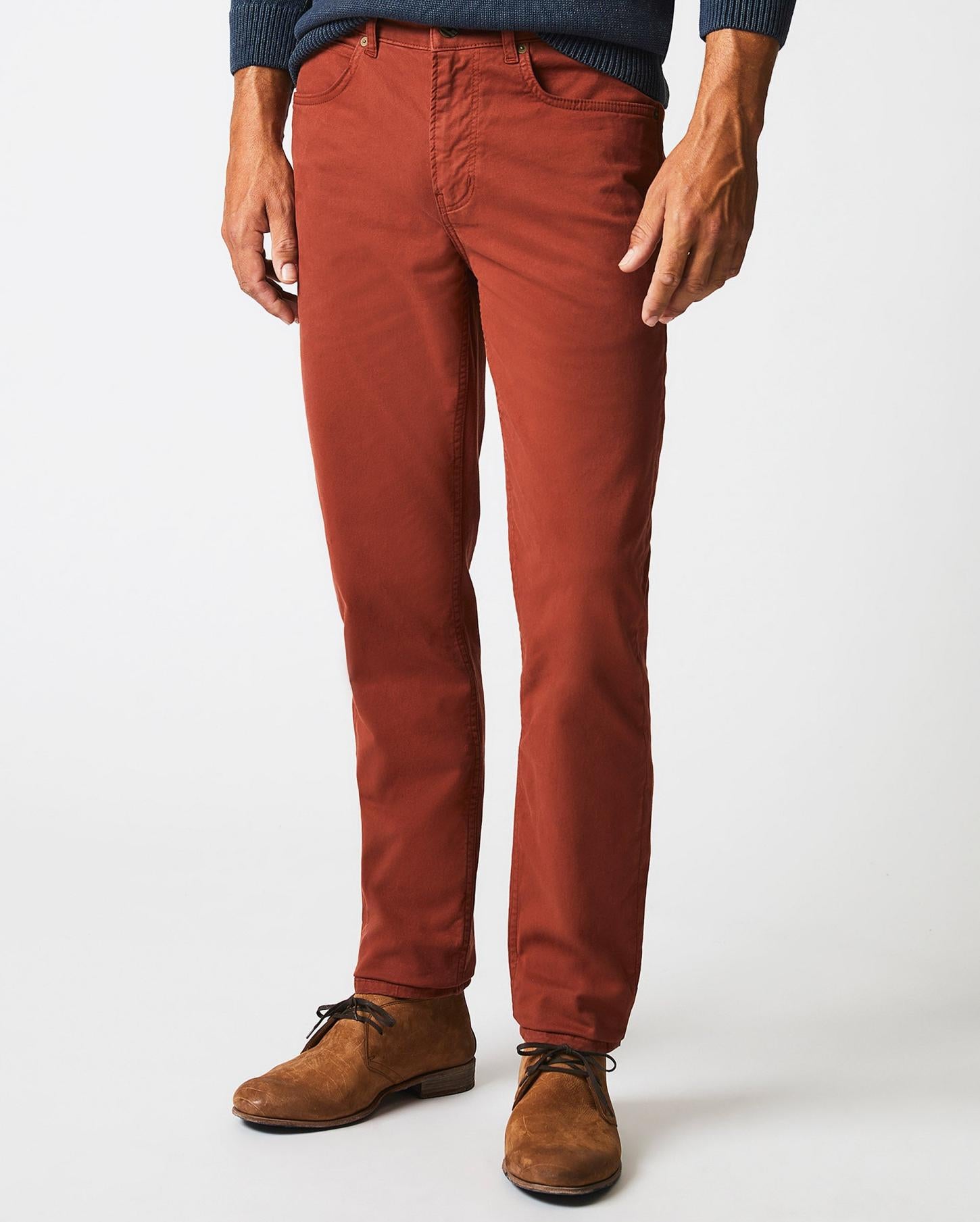 Men 5 Pocket Pant Rust Red | Billy Reid Bottoms