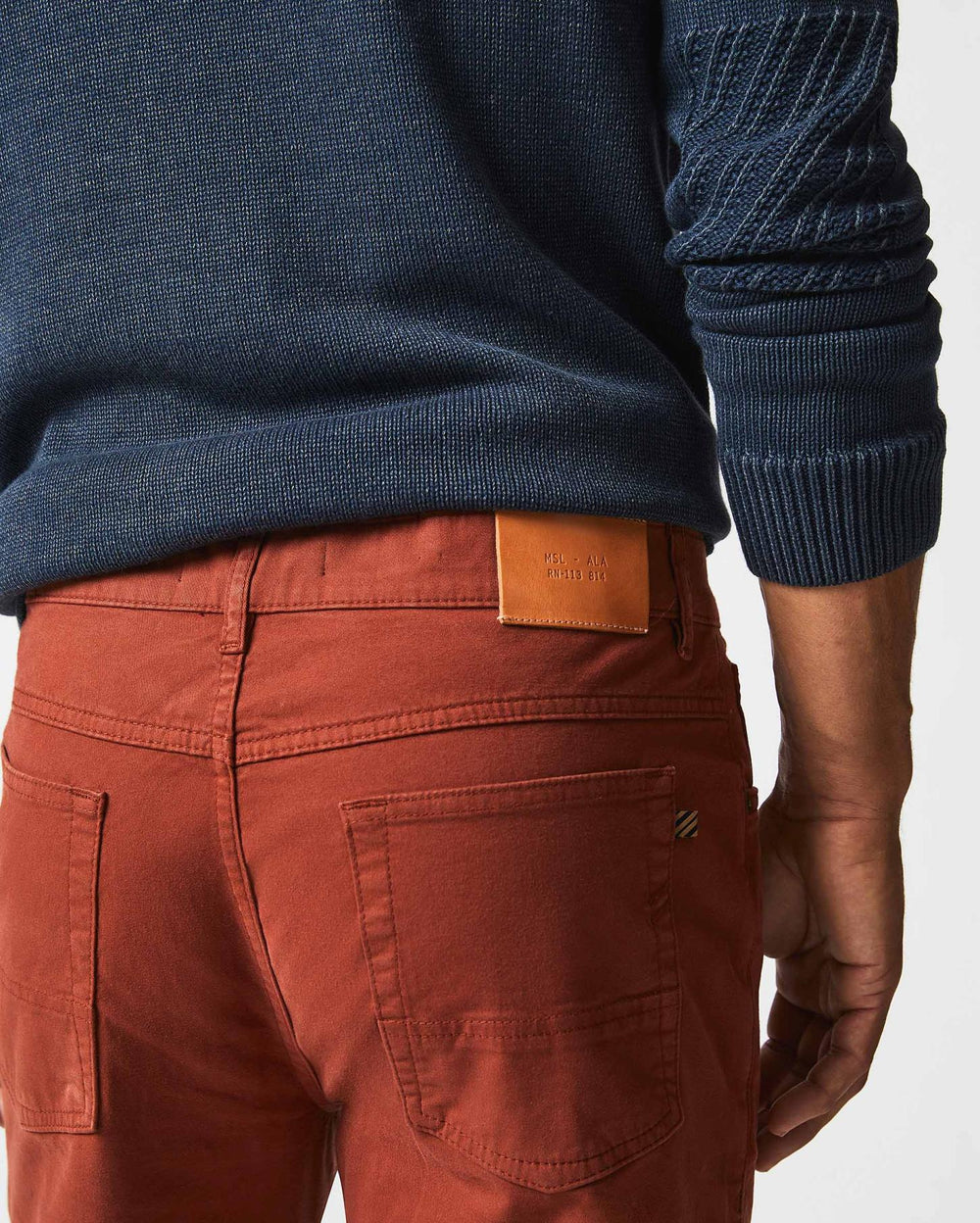 Men 5 Pocket Pant Rust Red | Billy Reid Bottoms