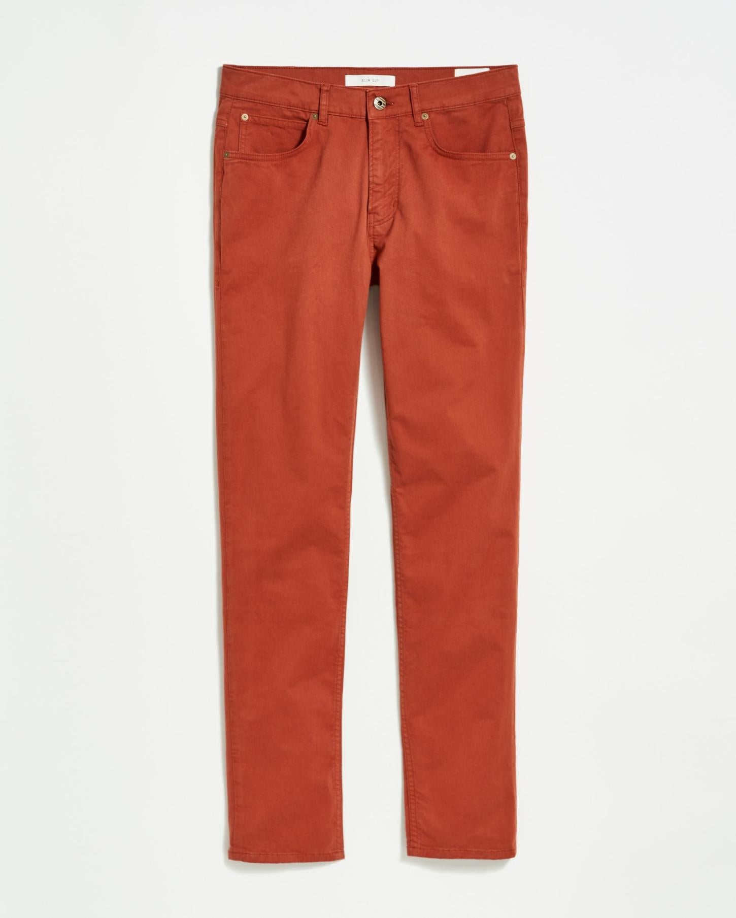 Men 5 Pocket Pant Rust Red | Billy Reid Bottoms