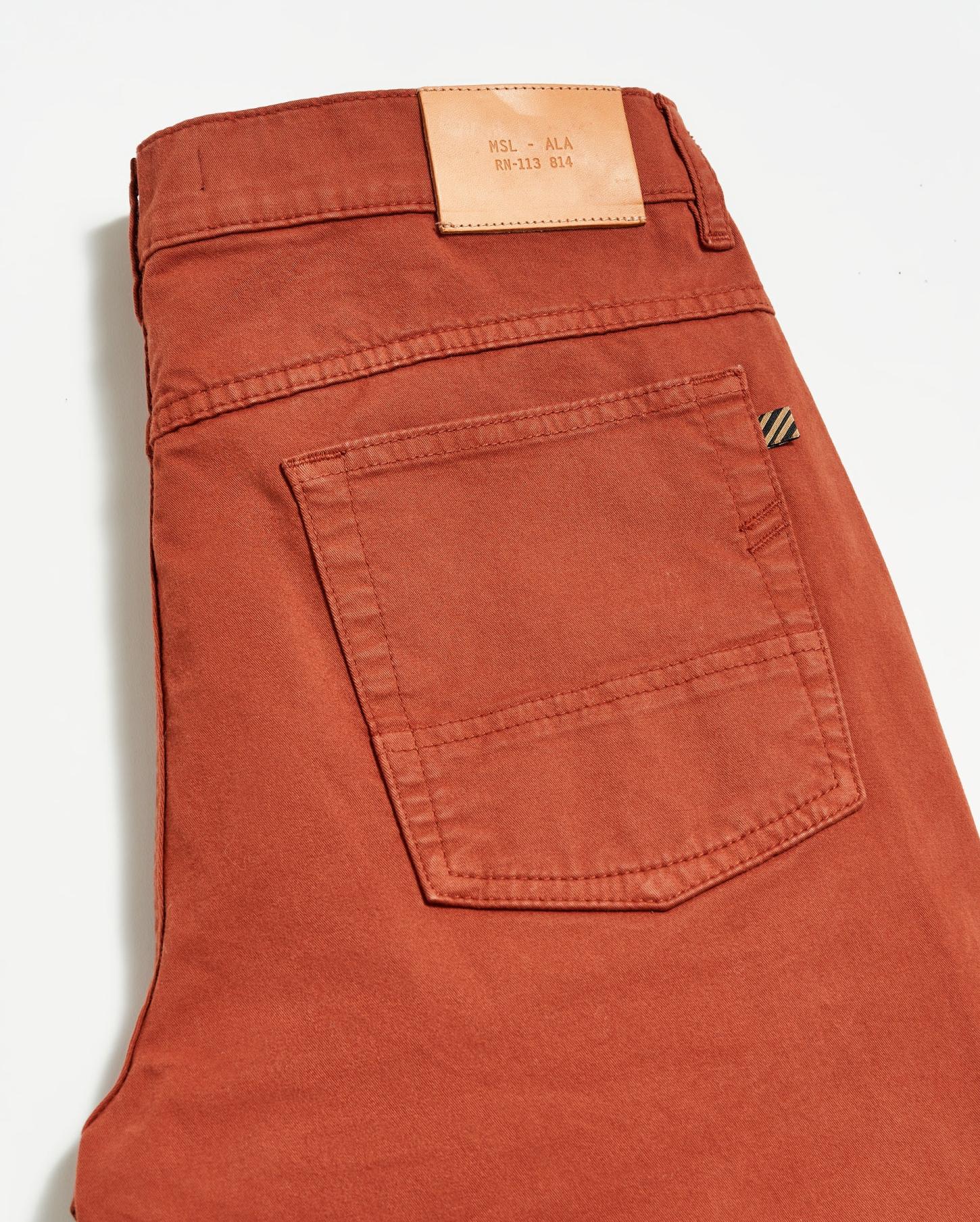 Men 5 Pocket Pant Rust Red | Billy Reid Bottoms
