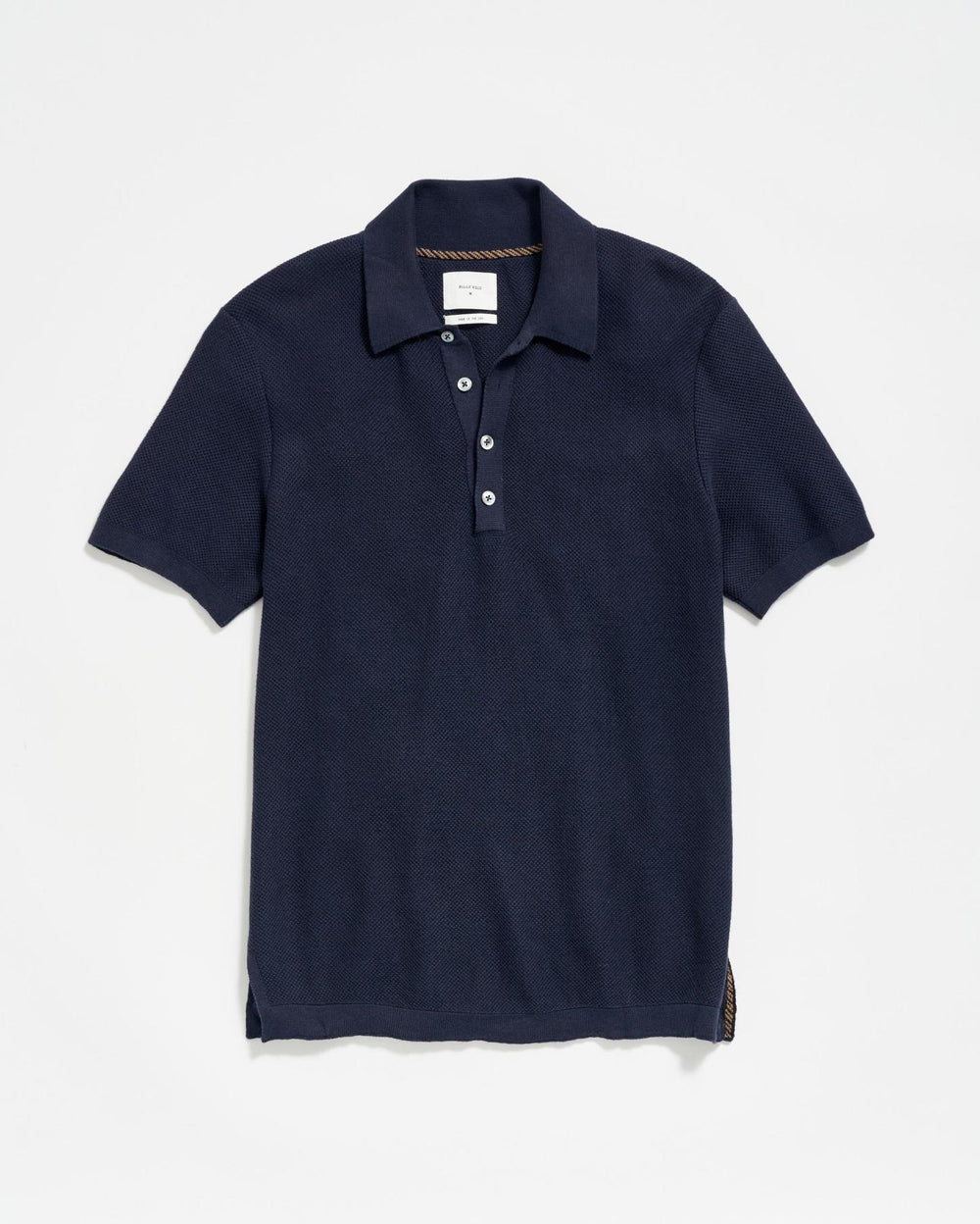 Men American Pique Sweater Polo Navy | Billy Reid Polos, Tees &amp; Henleys