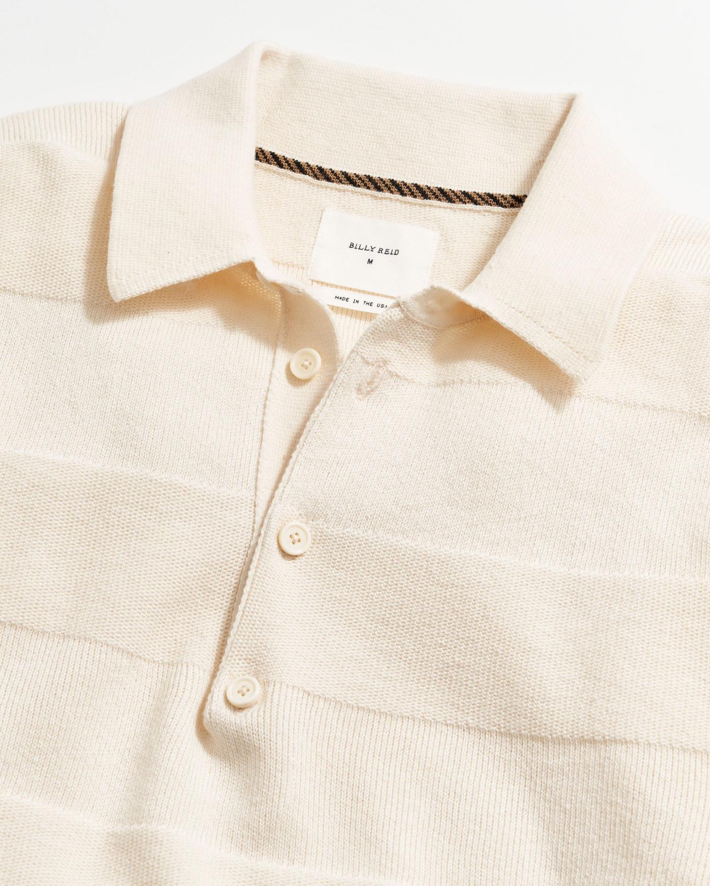 Men American Rugby Sweater Polo Tinted White | Billy Reid Polos, Tees &amp; Henleys