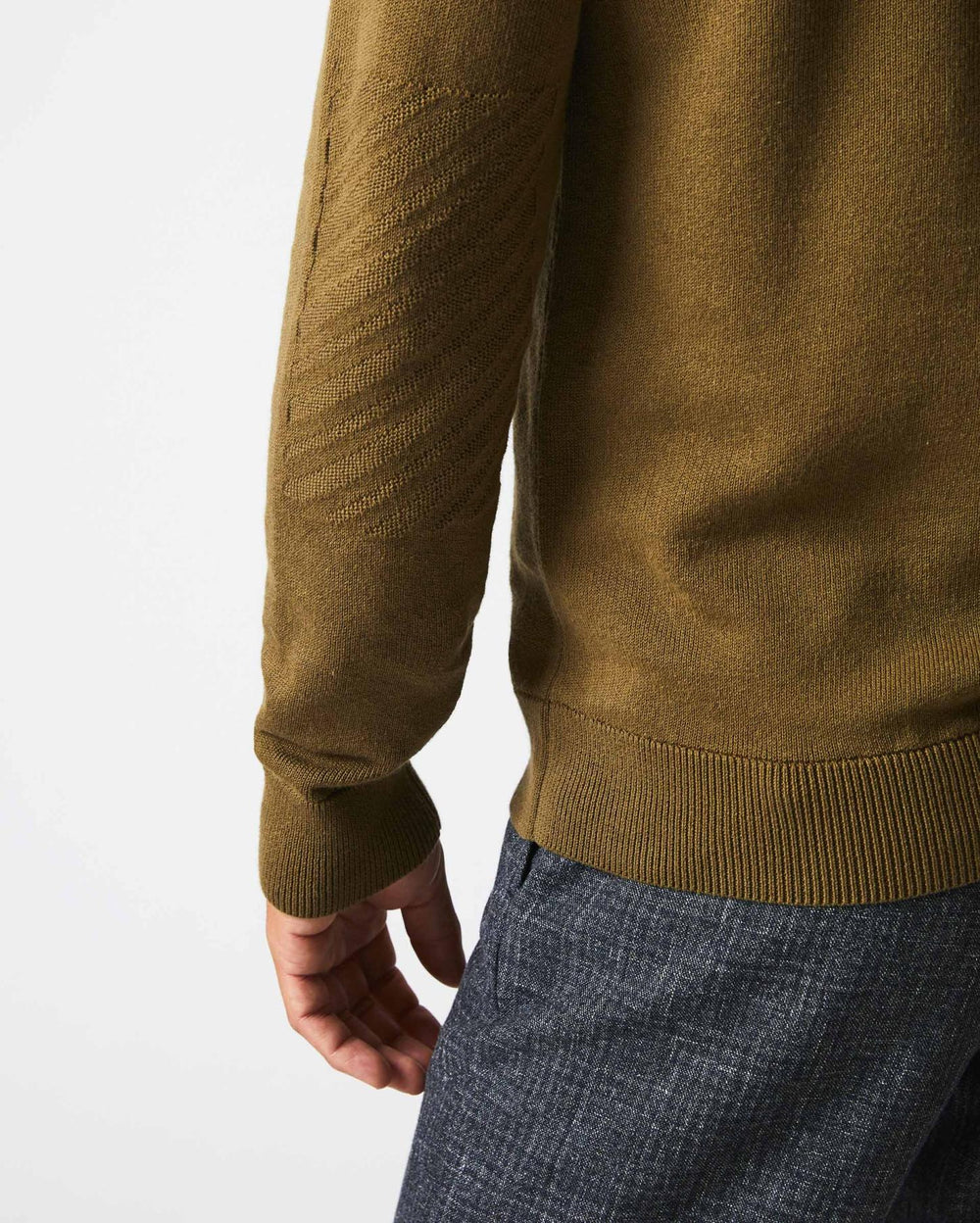 Men American V Neck Sweater Olive | Billy Reid Sweaters &amp; Sweatshirts
