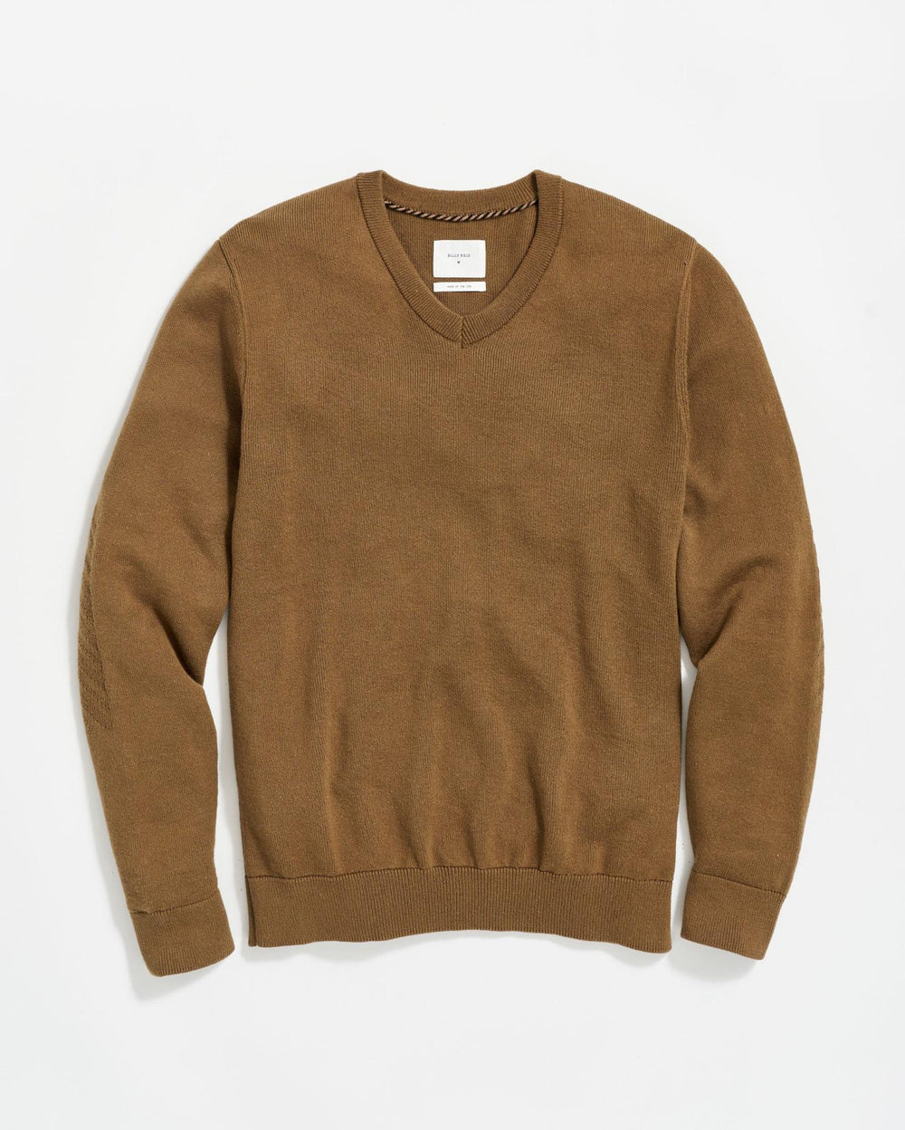 Men American V Neck Sweater Olive | Billy Reid Sweaters &amp; Sweatshirts