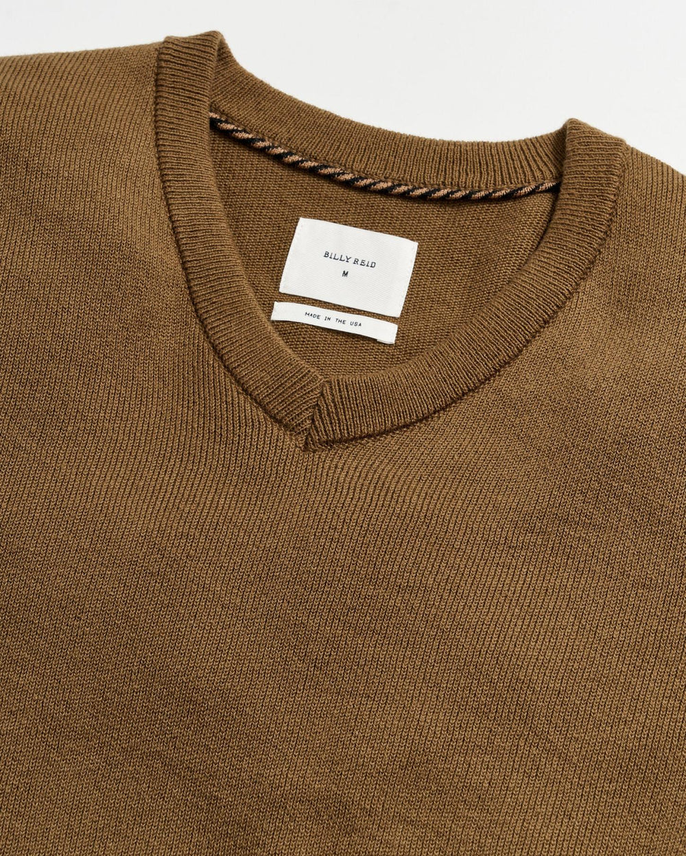Men American V Neck Sweater Olive | Billy Reid Sweaters &amp; Sweatshirts