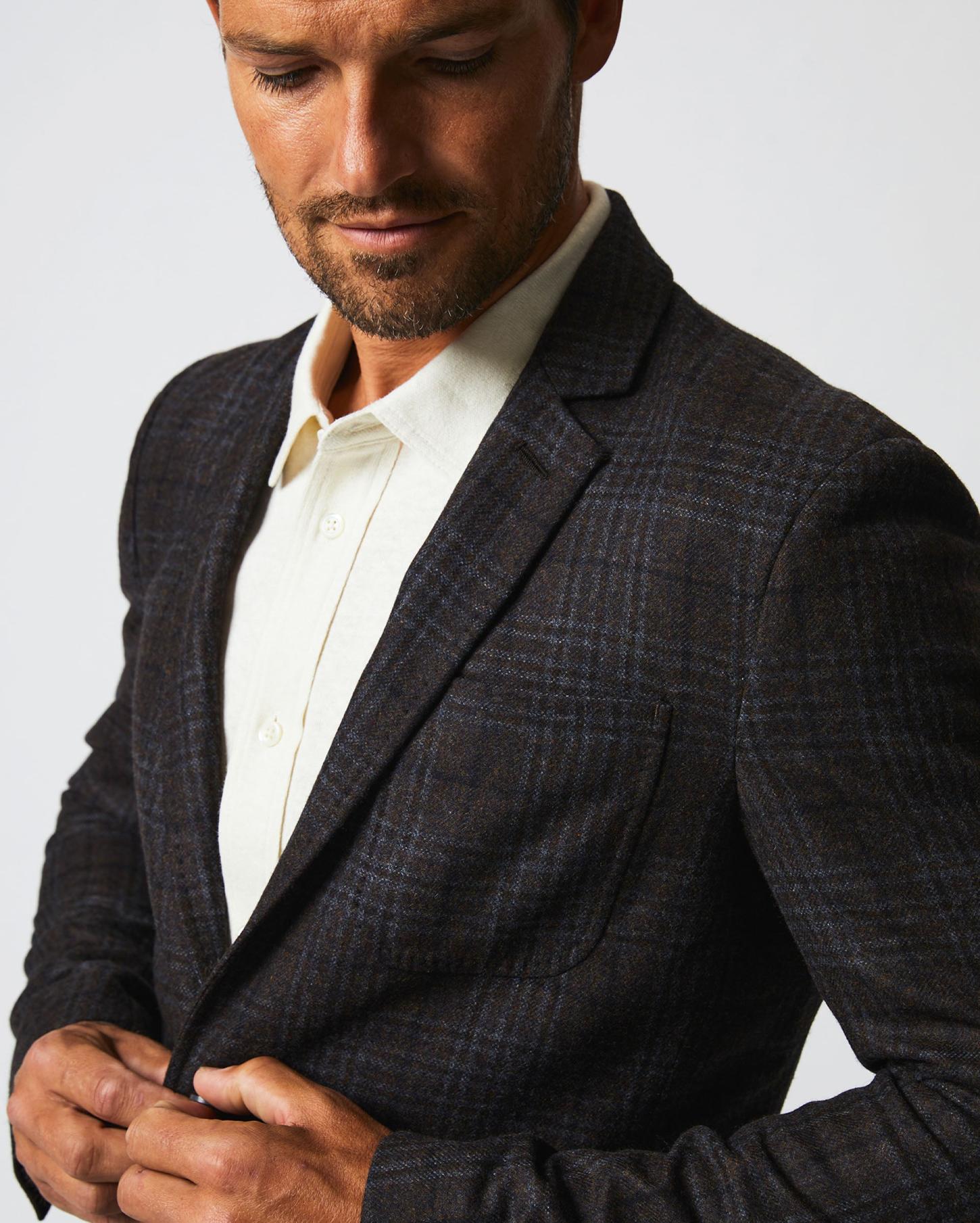 Men Archie Jacket Dark Brown | Billy Reid Suiting