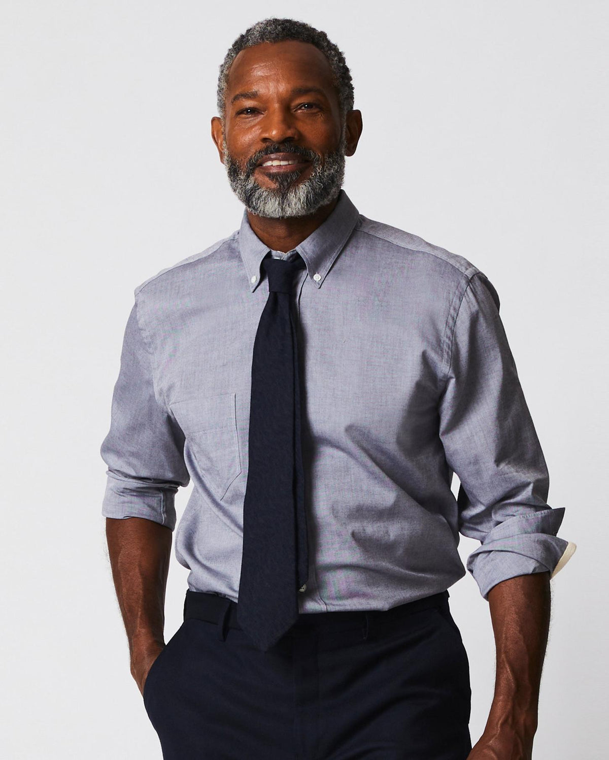 Men Arnie Oxford Shirt Light Grey | Billy Reid Shirting