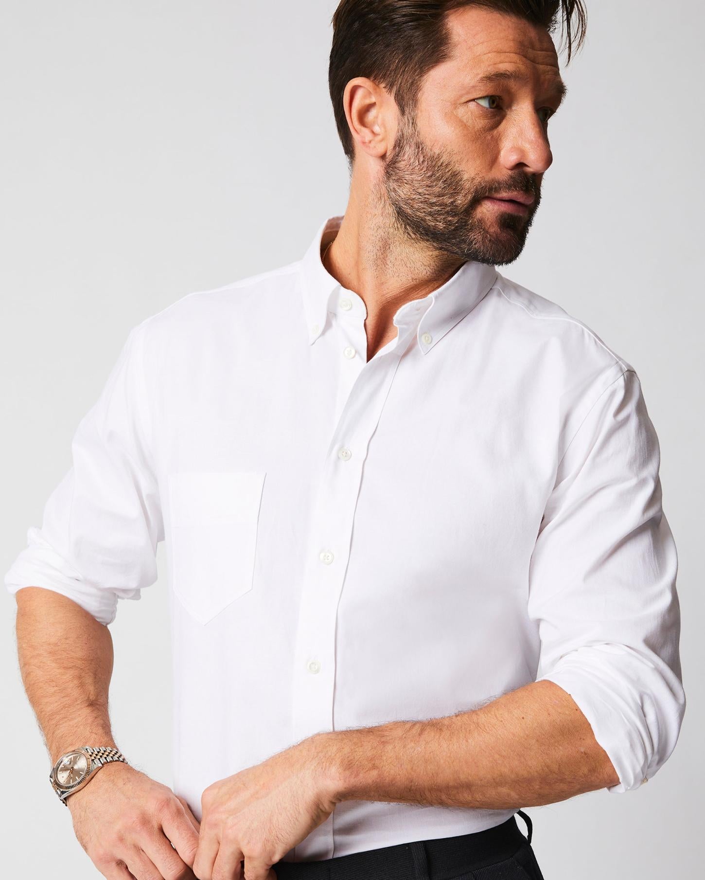 Men Arnie Oxford Shirt Light Grey | Billy Reid Shirting