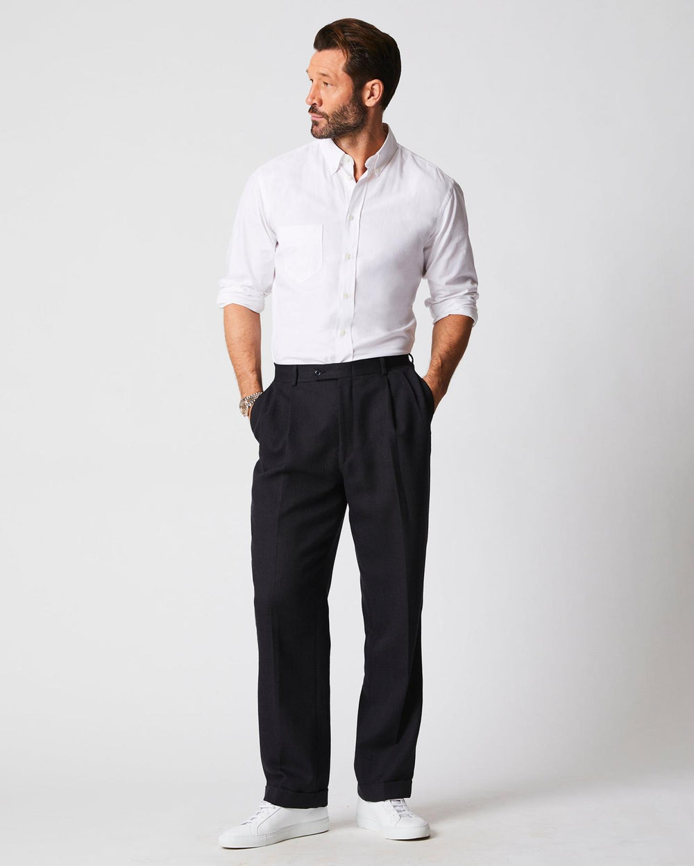 Men Arnie Oxford Shirt Light Grey | Billy Reid Shirting