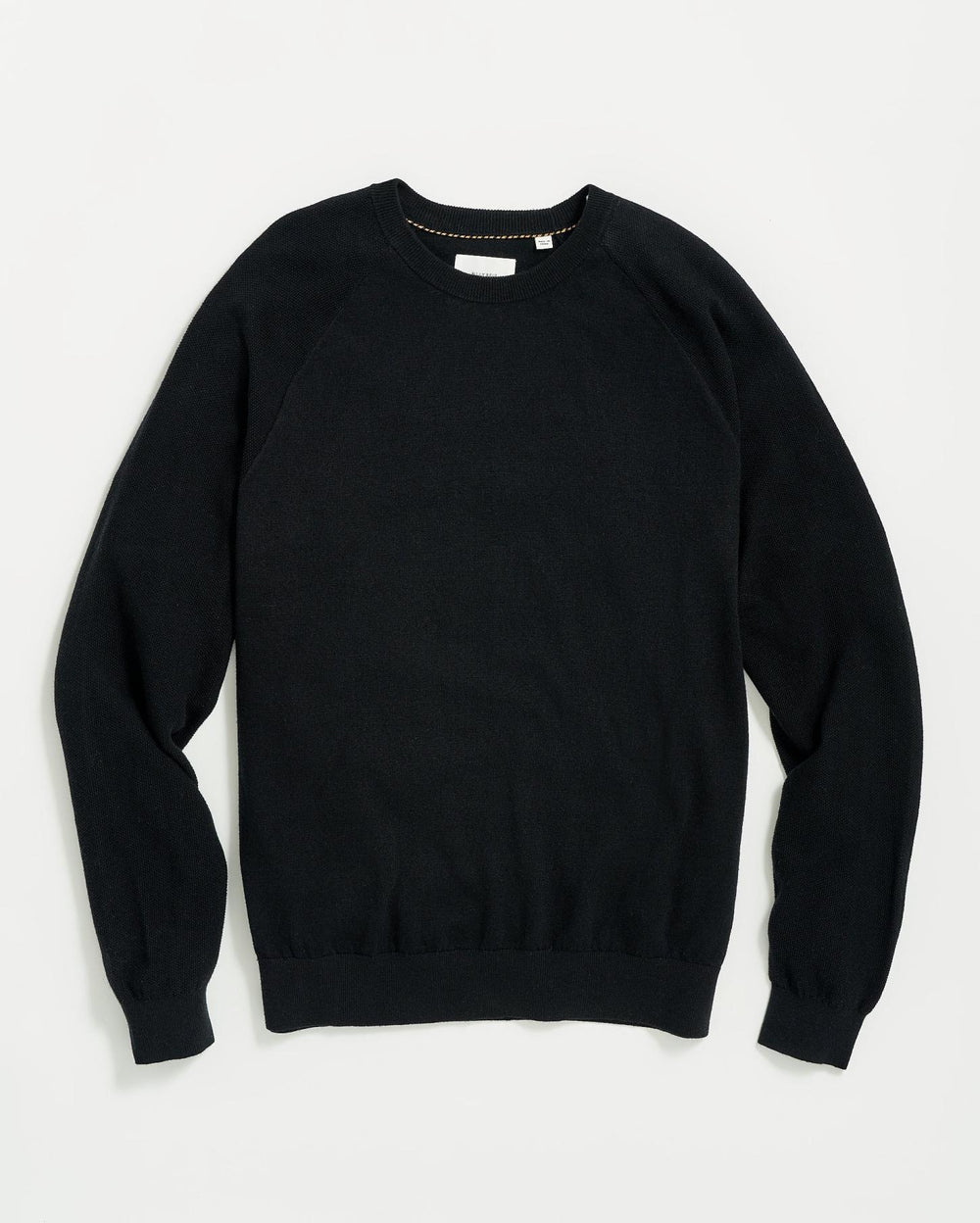 Men Baseball Sweater Crew Black | Billy Reid Sweaters &amp; Sweatshirts