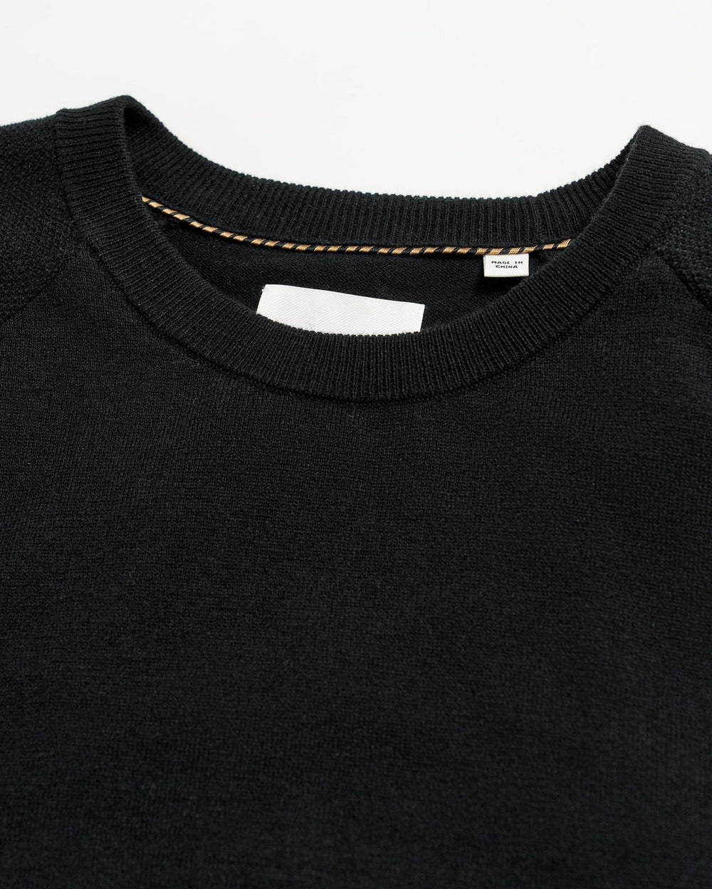 Men Baseball Sweater Crew Black | Billy Reid Sweaters &amp; Sweatshirts