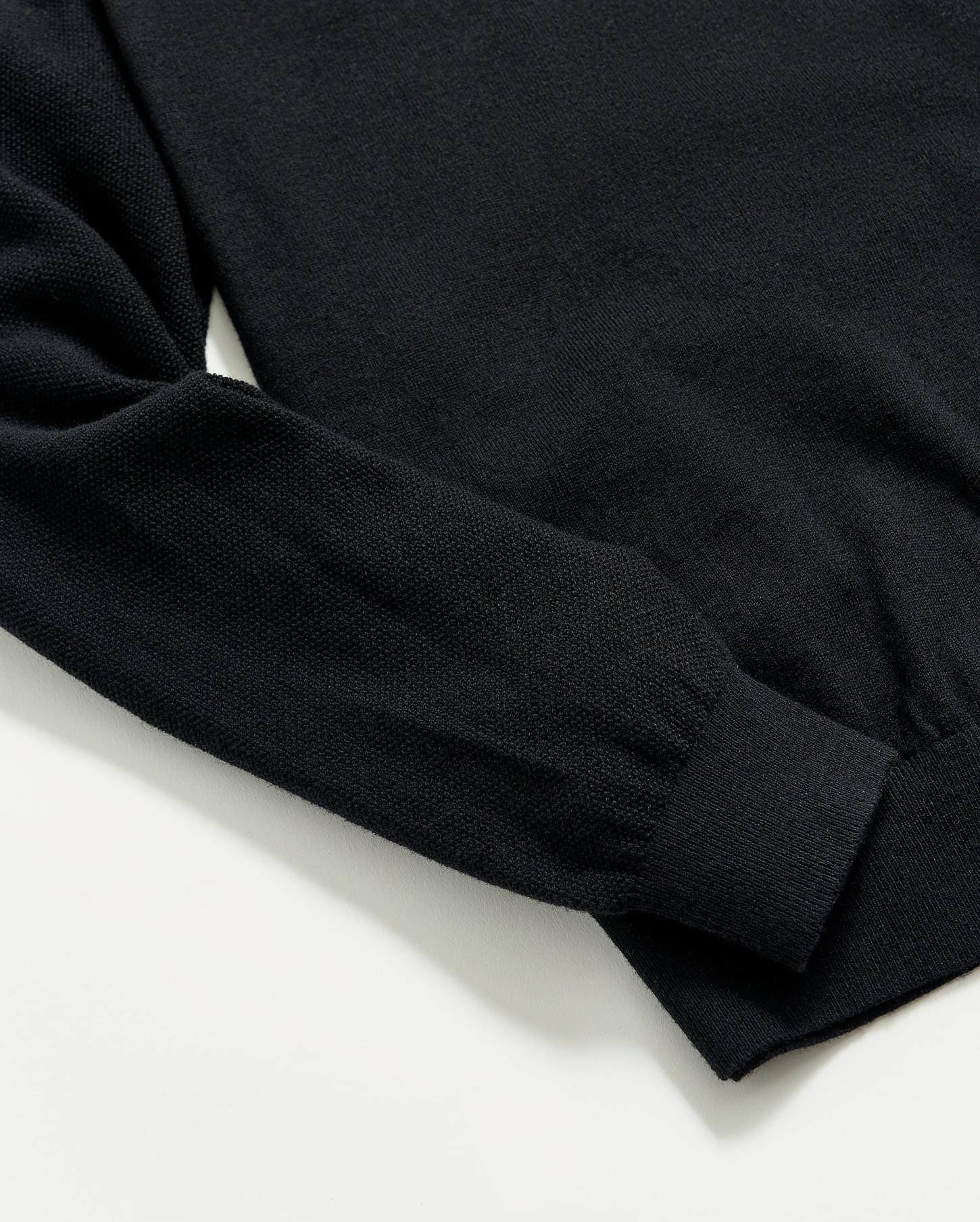 Men Baseball Sweater Crew Black | Billy Reid Sweaters &amp; Sweatshirts
